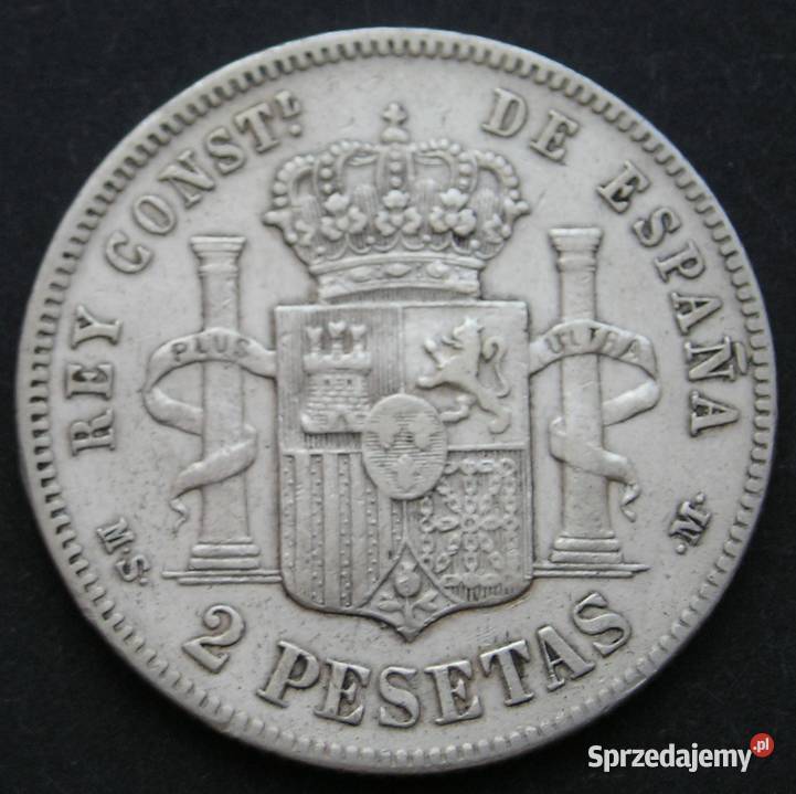 HISZPANIA 2 PESETY 1882 ALFONS XII SREBRO sprzedam