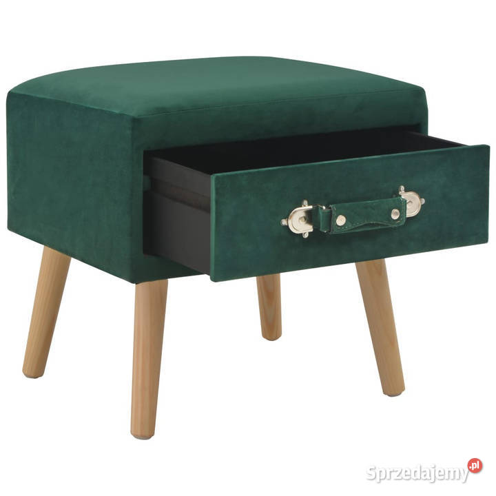 Szafka nocna zielona 40x35x40 aksamitna WM247538 mazowieckie Warszawa
