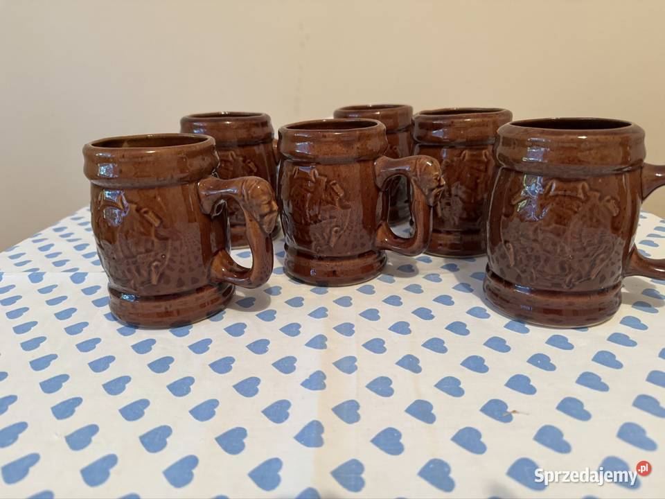 Kufle do piwa z czasów PRL lata 70 te 6 sztuk Częstochowa