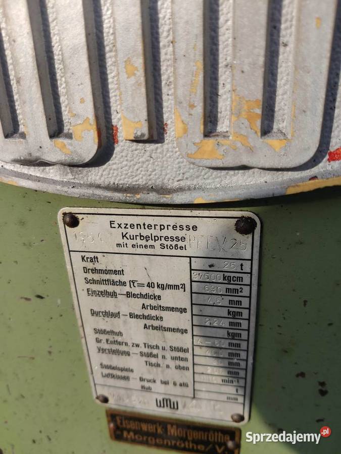 Prasa mimośrodowa 16 20 ton 25 t 32 40 małopolskie Maków Podhalański