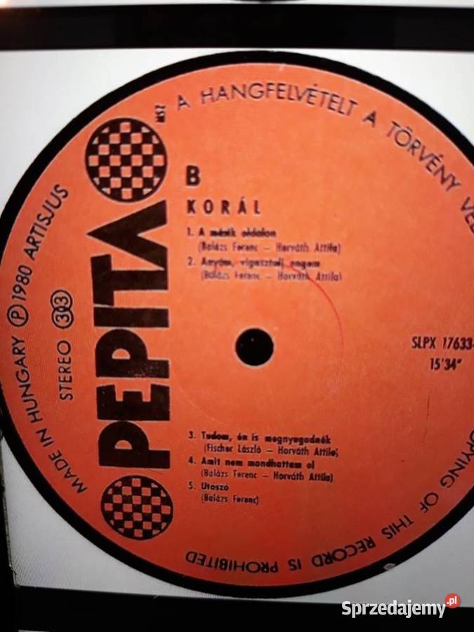 Archiwum węgierskiego rocka KORAL Koral 1980 płyta winylowa podkarpackie Rzeszów