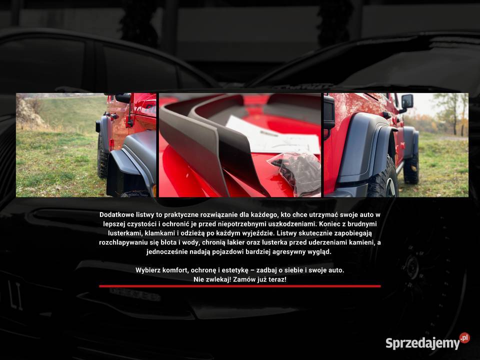 Listwy poszerzające nadkola poszerzenia Jeep Listwy i nakładki Chrzanów