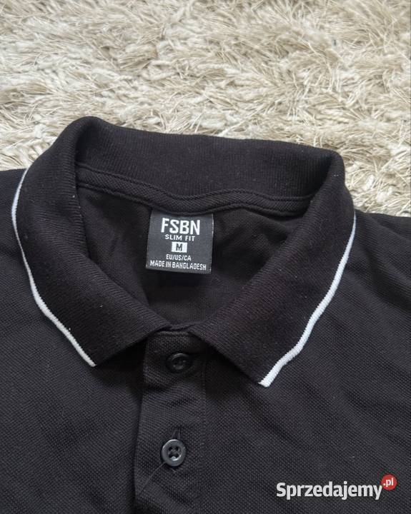 Koszulka polo black slim fit shirt M Przemyśl