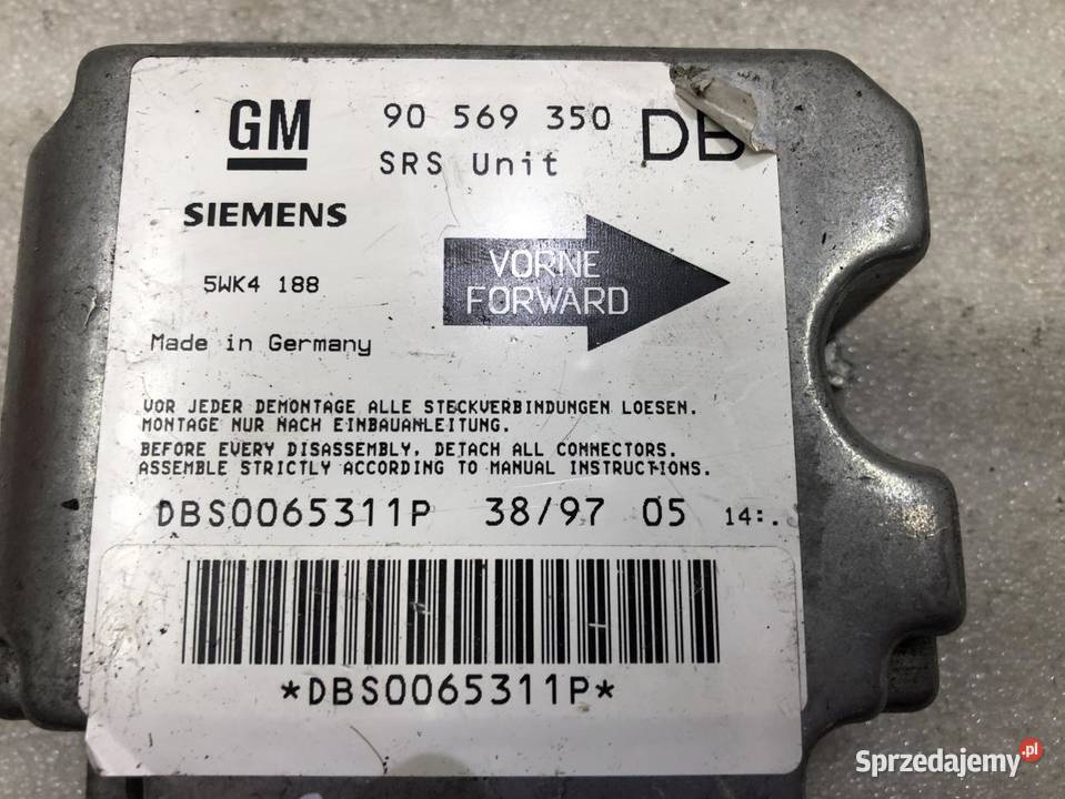 MODUŁ AIRBAG OPEL VECTRA B 90569350 9602