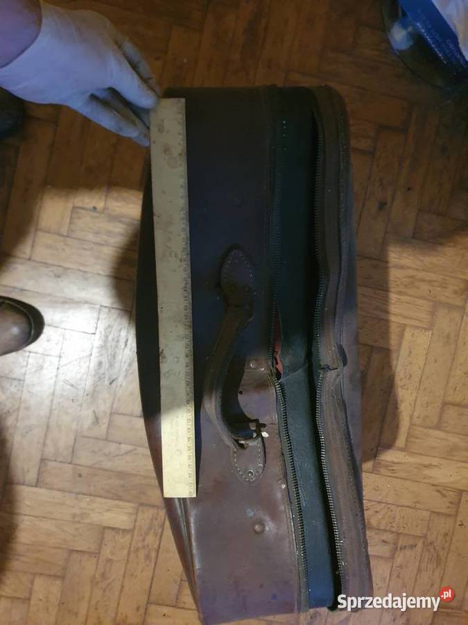 Walizka stara duża skórzana vintage mazowieckie Warszawa