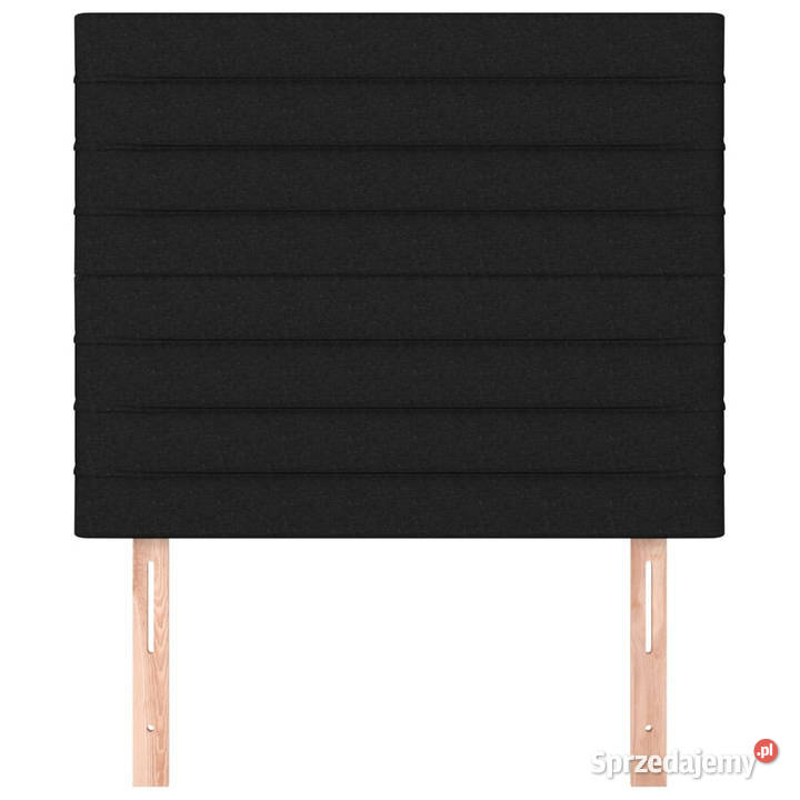 Zagłówki do łóżka 2 czarny 80x5x7888 tkanina
