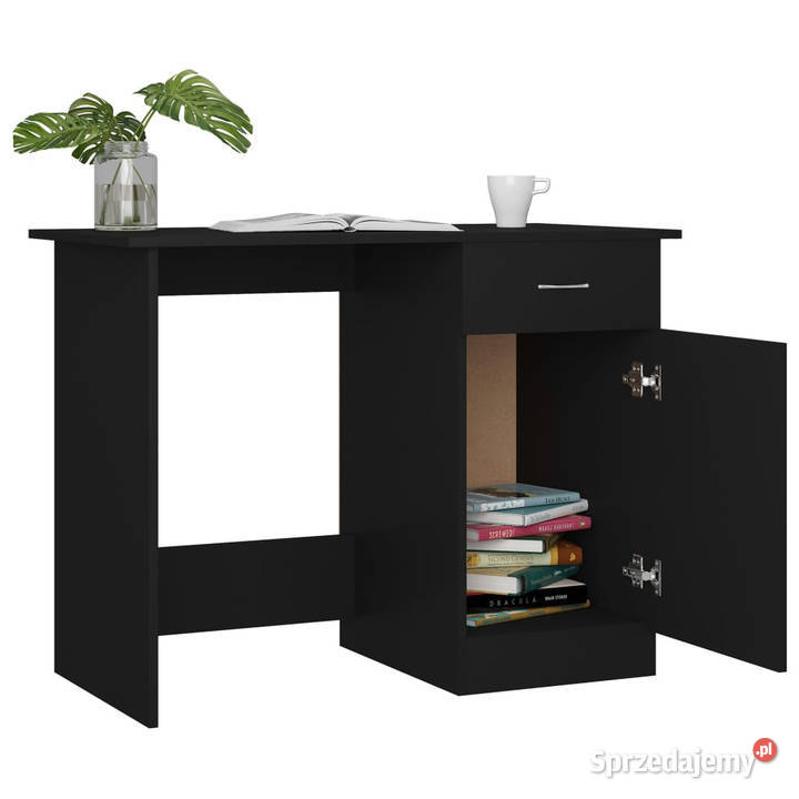 Biurko czarne 100x50x76 materiał drewnopochodny sprzedam