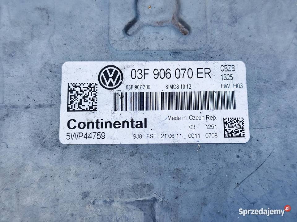 VW Golf VI STEROWNIK KOMPUTER SILNIKA Przemęt