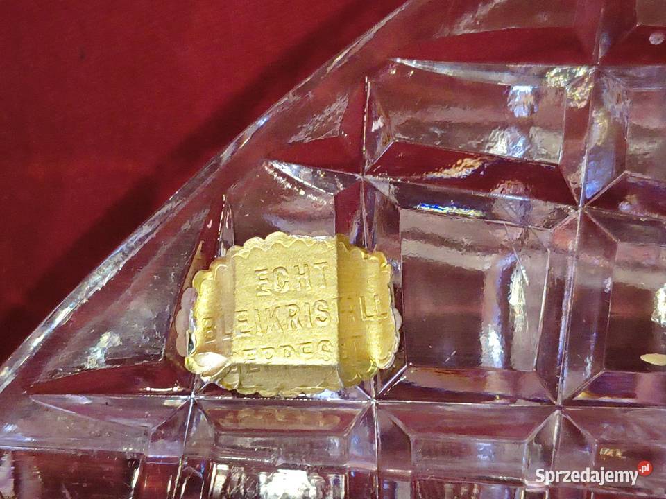 Serwetnik kryształowy Echt Bleikristall vintage łódzkie Chorzew