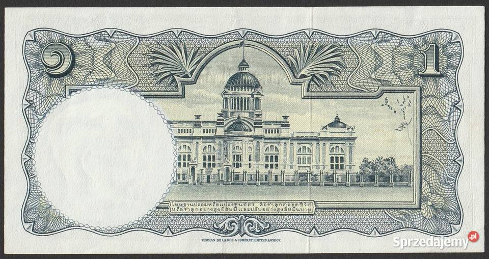 TAJLANDIA 1 BAHT 1955 STAN BANKOWY UNC