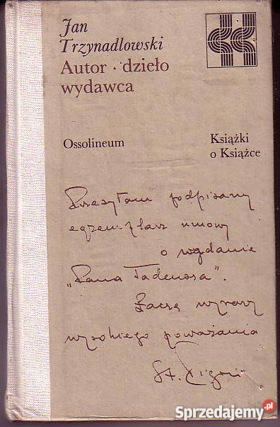 8668 AUTOR DZIEŁO WYDAWCA JAN TRZYNADLOWSKI małopolskie Czyrna