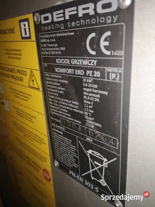 defro używany kocioł 20kw ekogroszek piec Rybnik