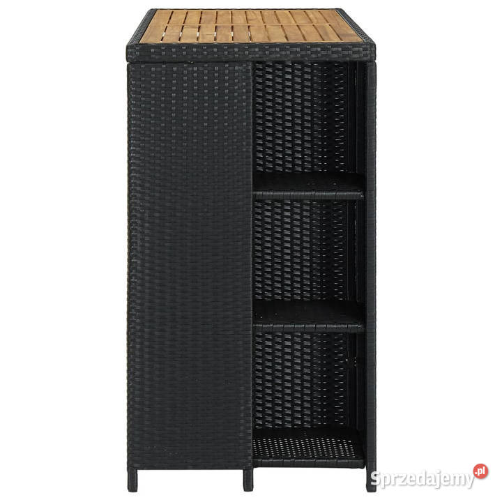 Stolik barowy z półką czarny 120x60x110 mazowieckie Warszawa