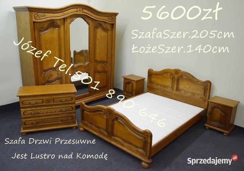 Piękna Sypialnia Stylowa Dębowe komplety Pszczyna