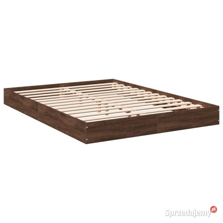 Łóżko bez materaca brązowy dąb 140x200 WM842027 143cm Warszawa