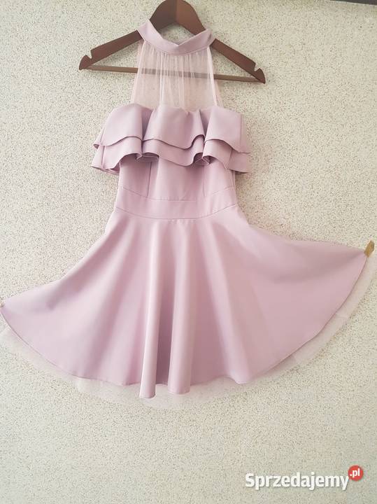 sukienka rozkloszowana tiulowa z koła wizytowa Kielce