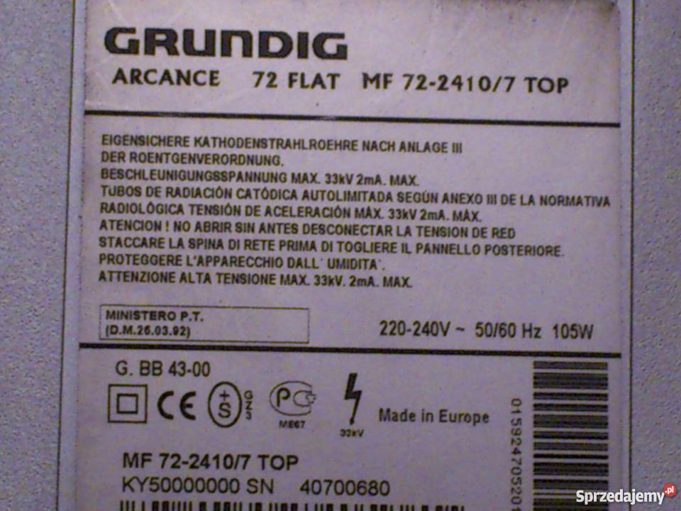 Telewizor 29 GRUNDIG Arcance72Flat TOP Warszawa