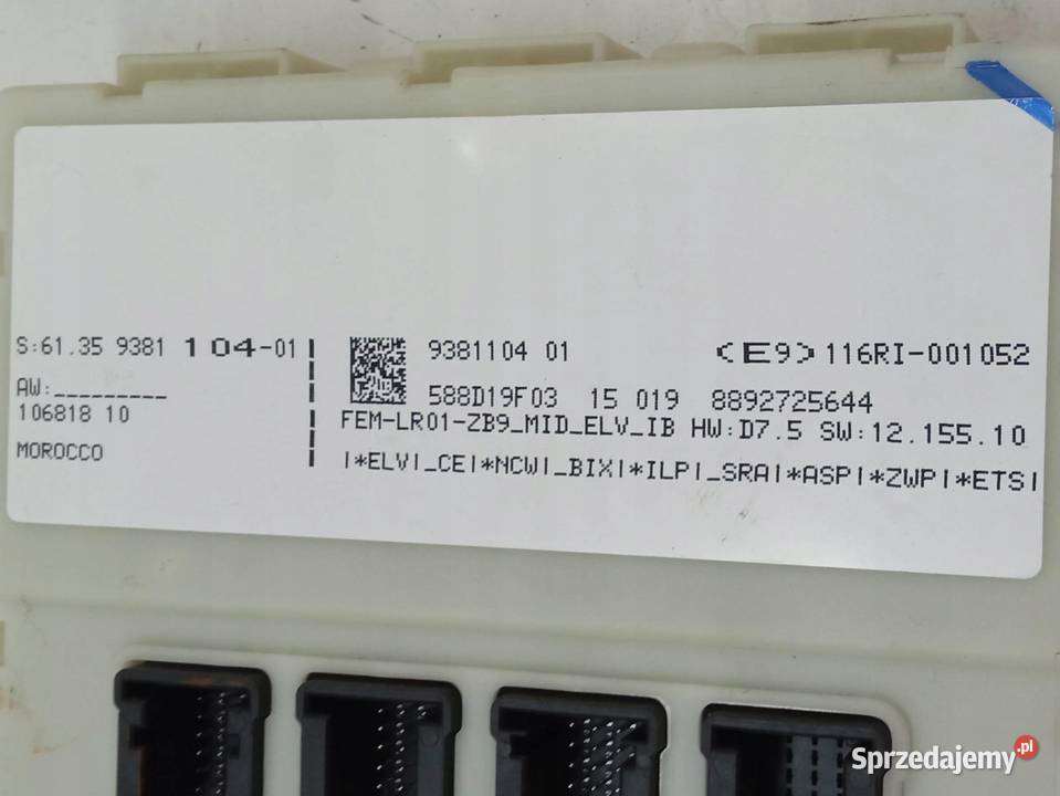 SKRZYNKA BEZPIECZNIKÓW MADUŁ FEM 9381104 Bmw