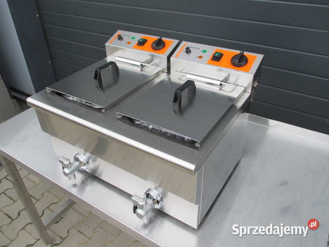 FRYTOWNICA PODWÓJNA Z KRANEM 2x8 L CATERINA