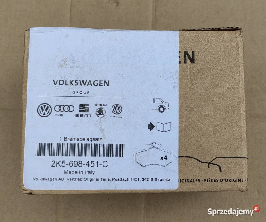 2K5698451C OE VW AUDI Klocki hamulcowe tył Rożnów