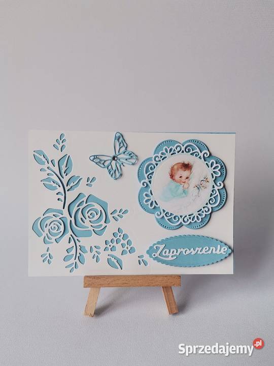 ZAPROSZENIA CHRZEST ŚWIĘTY CHŁOPIEC W SERWETCE Poznań