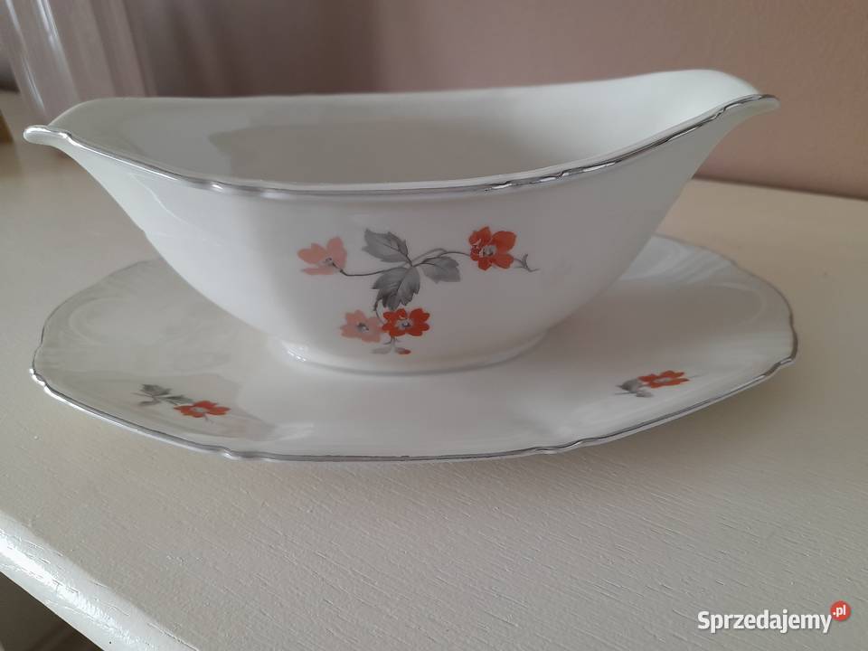 Porcelanowa sosjerka vintage Czechoslovakia wielokolorowy