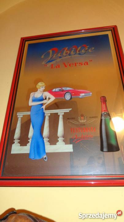 Oryginalne lustra reklamowe lata 80 XX wiek bar wielokolorowy
