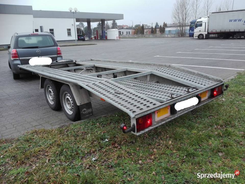Przyczepa laweta BORO szwajcarka zarejestrowana Ostrów Wielkopolski