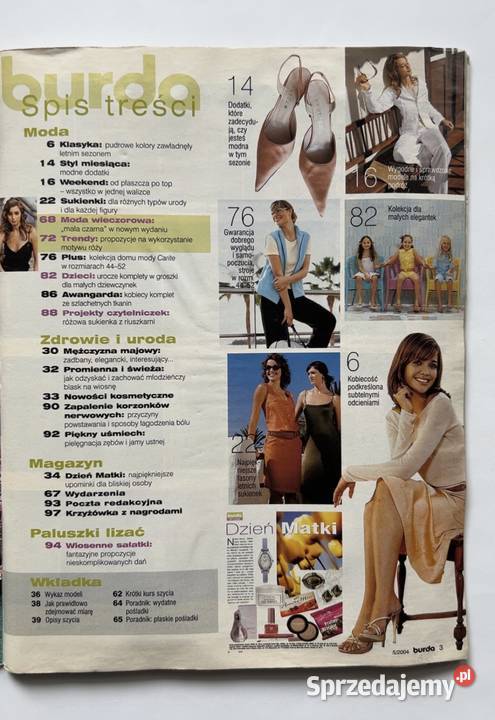 Burda 52004 magazyn krawiecki wykroje letnie Warszawa