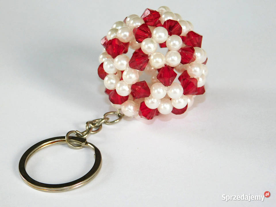 Brelok Piłka ręcznie szyty bordo Moda i Styl Dębogórze