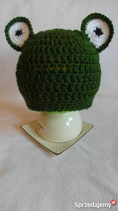 Czapka na szydełku Żabka łódzkie Łódź