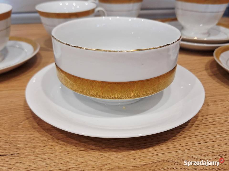 Salaterka porcelana złocona Braniewo