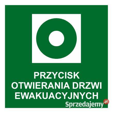 Naklejka BHP przycisk otwierania drzwi Kamionna