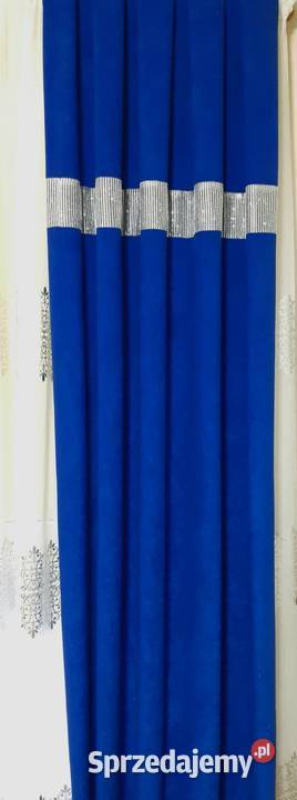 Zasłony pluszowe chabrowe inny kolor