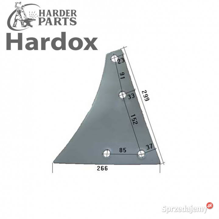 Pierś HARDOX 619279/L części do pługa KUHN