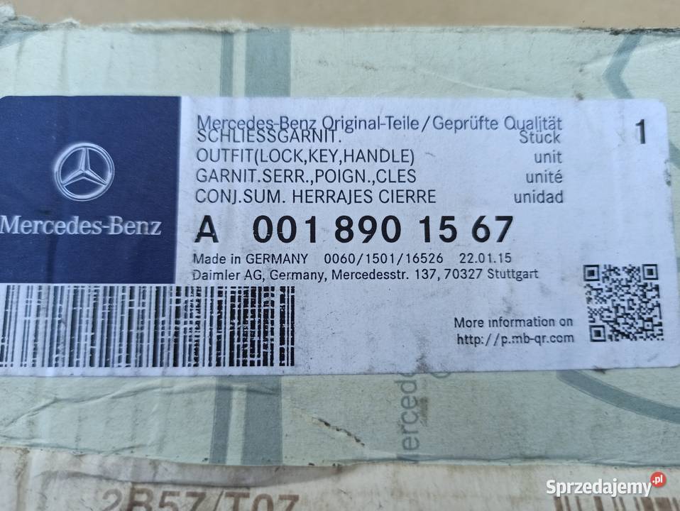 MERCEDES CEWKA CZUJNIK CZYTNIK IMMOBILAJZERA osobowe sprzedam
