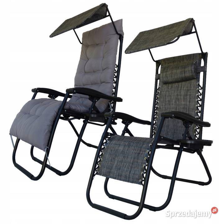 Leżak ogrodowy Fotel plażowy szary z poduszką i Opole sprzedam