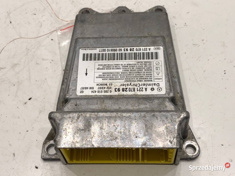 SENSOR AIRBAG MERCEDES W221 A2218702893 0513 osobowe