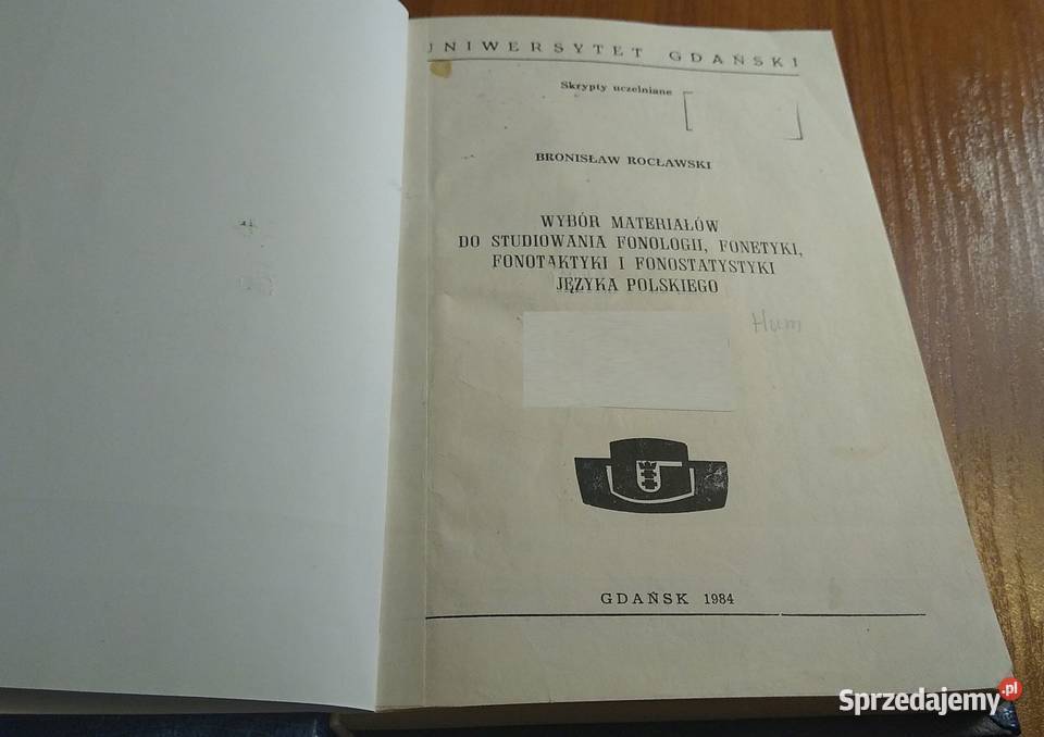 Wybór materiałów do studiowania fonologii filologie, językoznawstwo Gdańsk