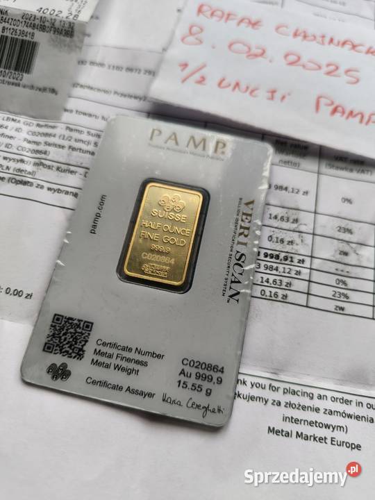 Sztabka Złota 155g PAMP Suisse Fortuna Oława