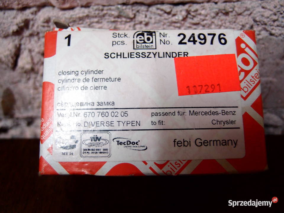 Wkładka do zamka klamki Mercedes VW LT dostawcze Łódź