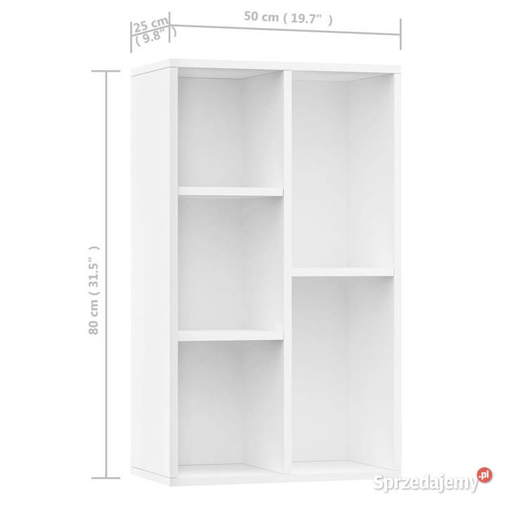 Regał na książkiszafka biały 50x25x80 WM800162 Warszawa sprzedam
