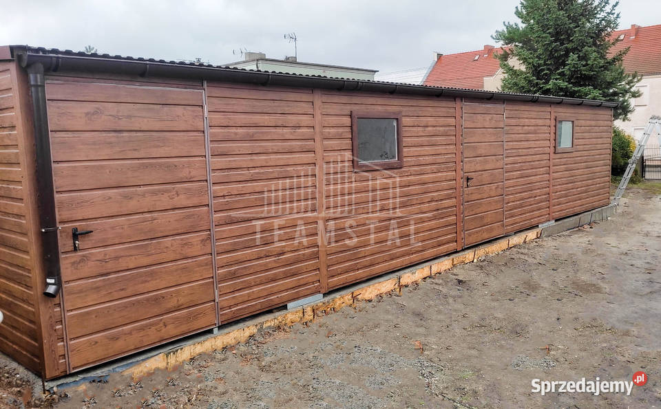 Garaż Blaszany 5x11 Brama dwuskrzydłowa 2x drzwi Pabianice