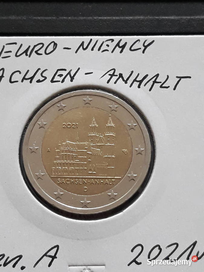 2 Euro Niemcy SachsenAnhalt men A2021 r Numizmatyka Konin