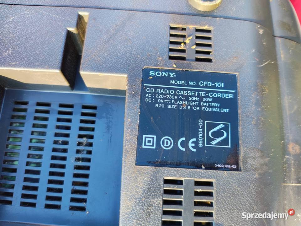 SPRAWNE Radio SONY cfd101 na budowę na działkę Krotoszyn