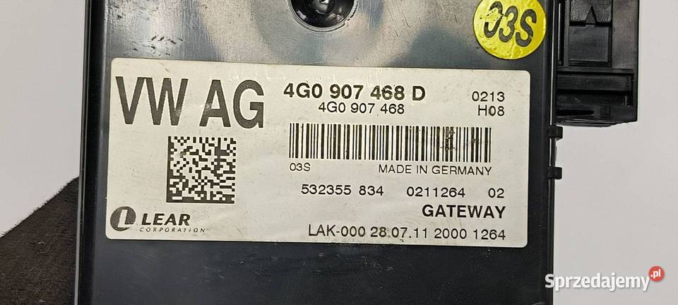 MODUŁ AUDI A6 C7 4G0907468D Pozostałe Lipno