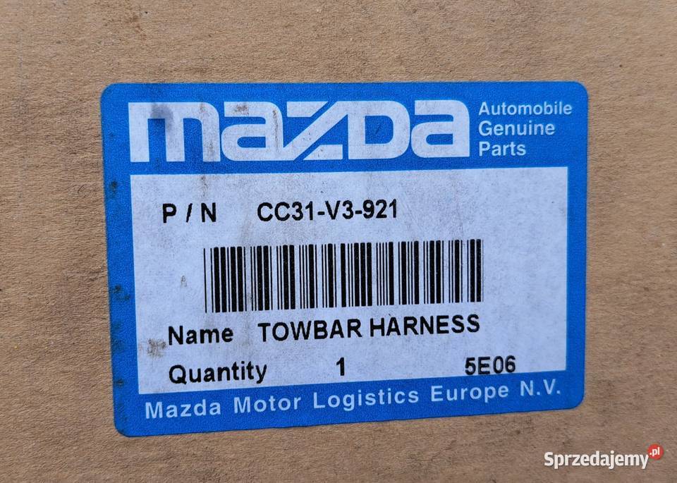 Wiązka haka Mazda 5 osobowe zachodniopomorskie Pyrzyce sprzedam