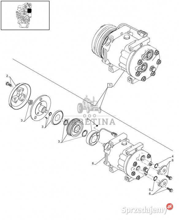 Holland T6010 T6090 T6070 Sprezarka klimatyz