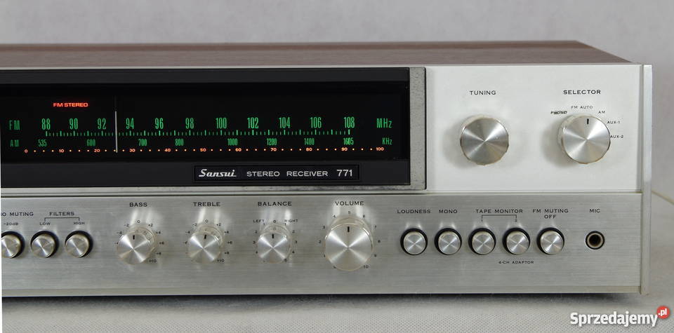 Sansui 771 super amplituner vintage w fajnym Szczodre