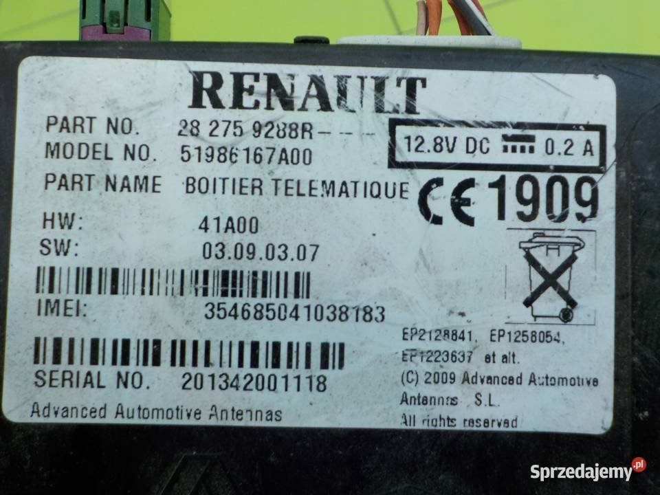 RENAULT KANGOO II III LIFT 15 DCI 13r VAN modul osobowe Wyposażenie elektryczne mazowieckie Suków